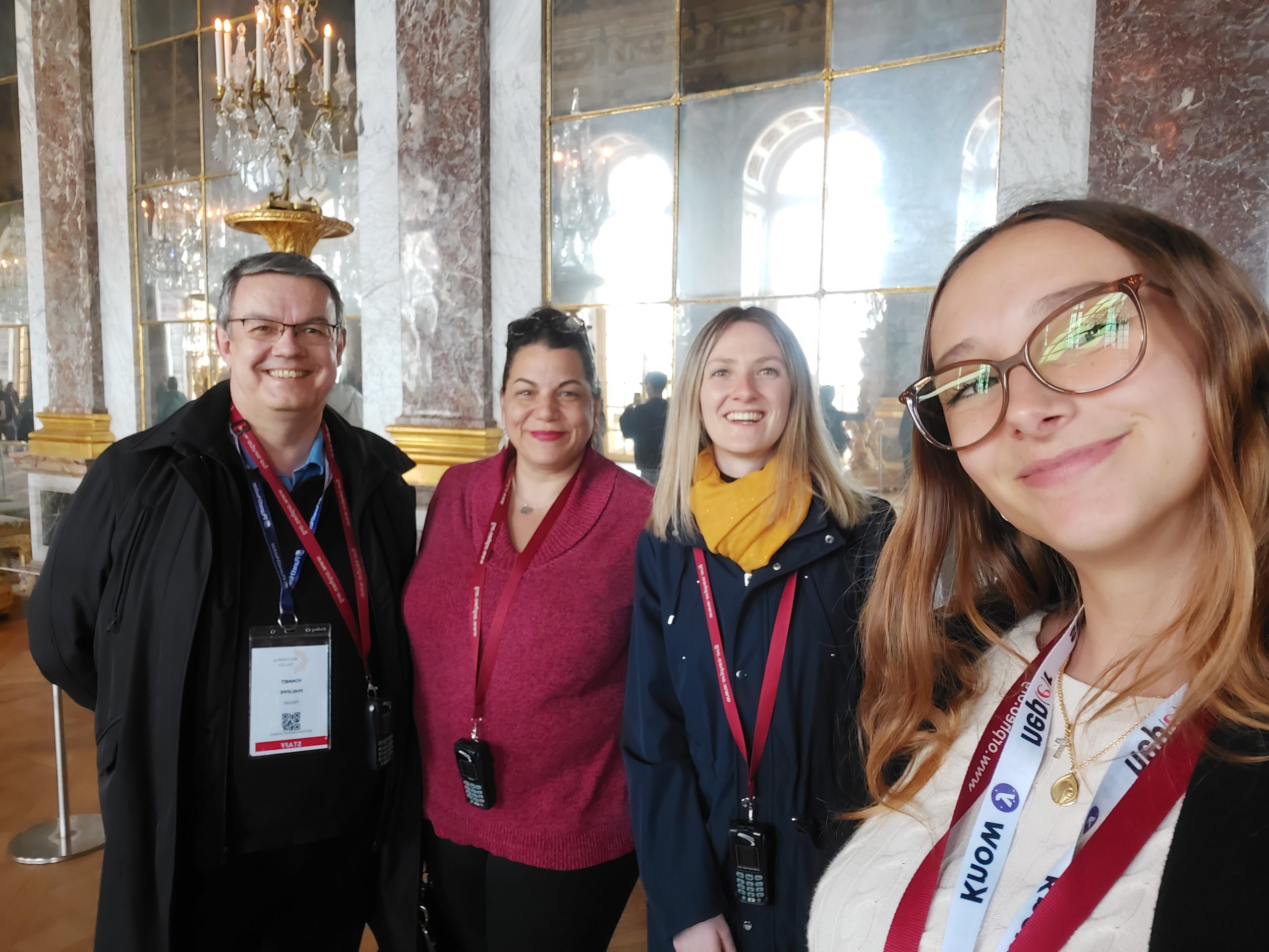 L'équipe Neper en compagnie de la conférencière Judith Lewis au château de Versailles